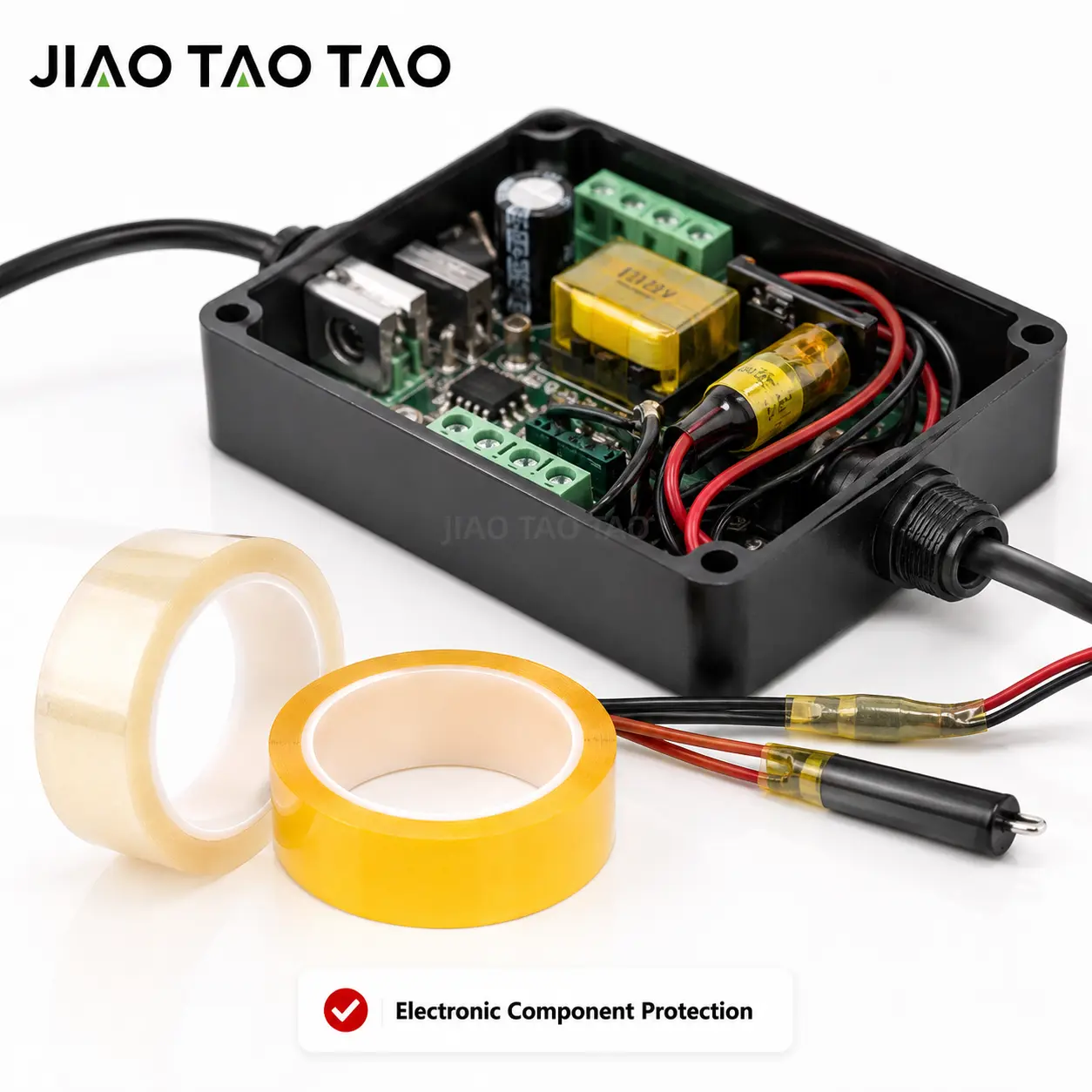 Polyester film tape for electronic insulation and component protection